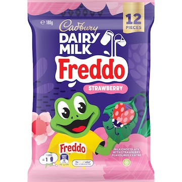 Cadbury Dairy Milk Chocolate Freddo Strawberry 180g 12 pack