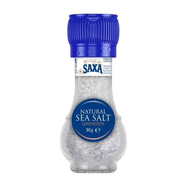 SAXA NATURAL SEA SALT GRINDER 90 GRAM