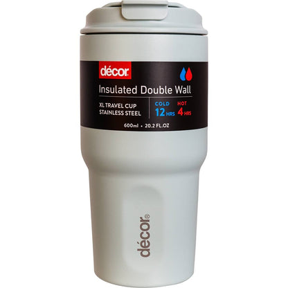 Decor Insulated Double Wall Travel Cup Assorted 600mL each