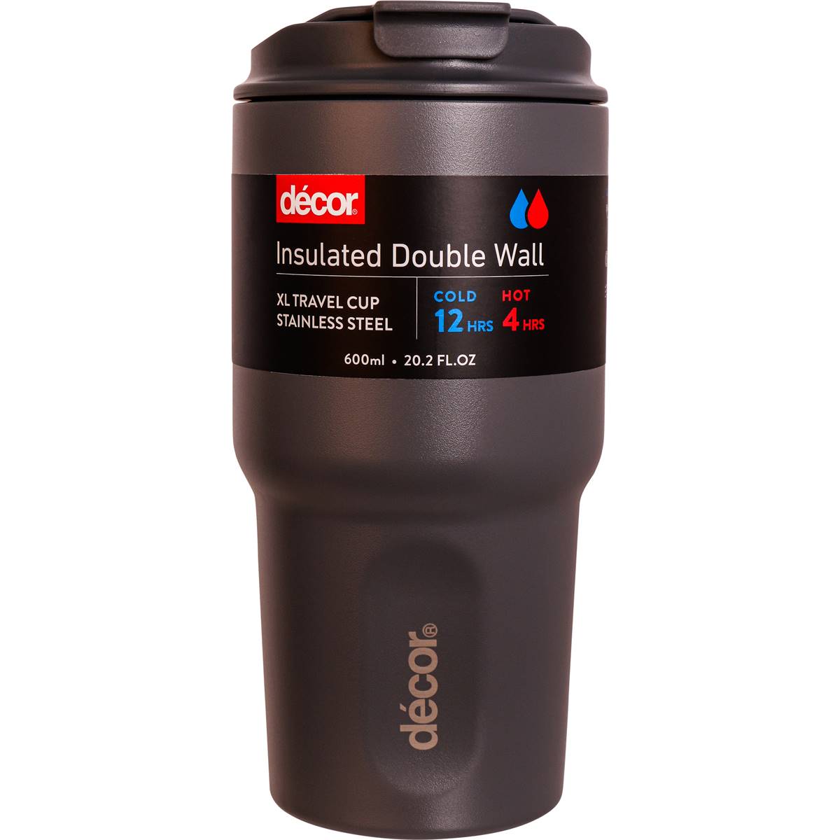 Decor Insulated Double Wall Travel Cup Assorted 600mL each