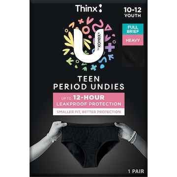 U by Kotex Thinx Period Undies Teen Size Y10-12 each