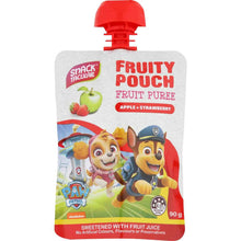 Snacktacular Fruity Pouch Fruit Puree Apple & Strawberry Paw Patrol 90g x 5 pack