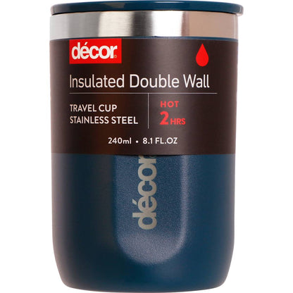 Decor Coffee Travel Cup Insulated Stainless Steel 240mL