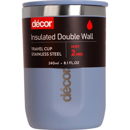 Decor Coffee Travel Cup Insulated Stainless Steel 240mL
