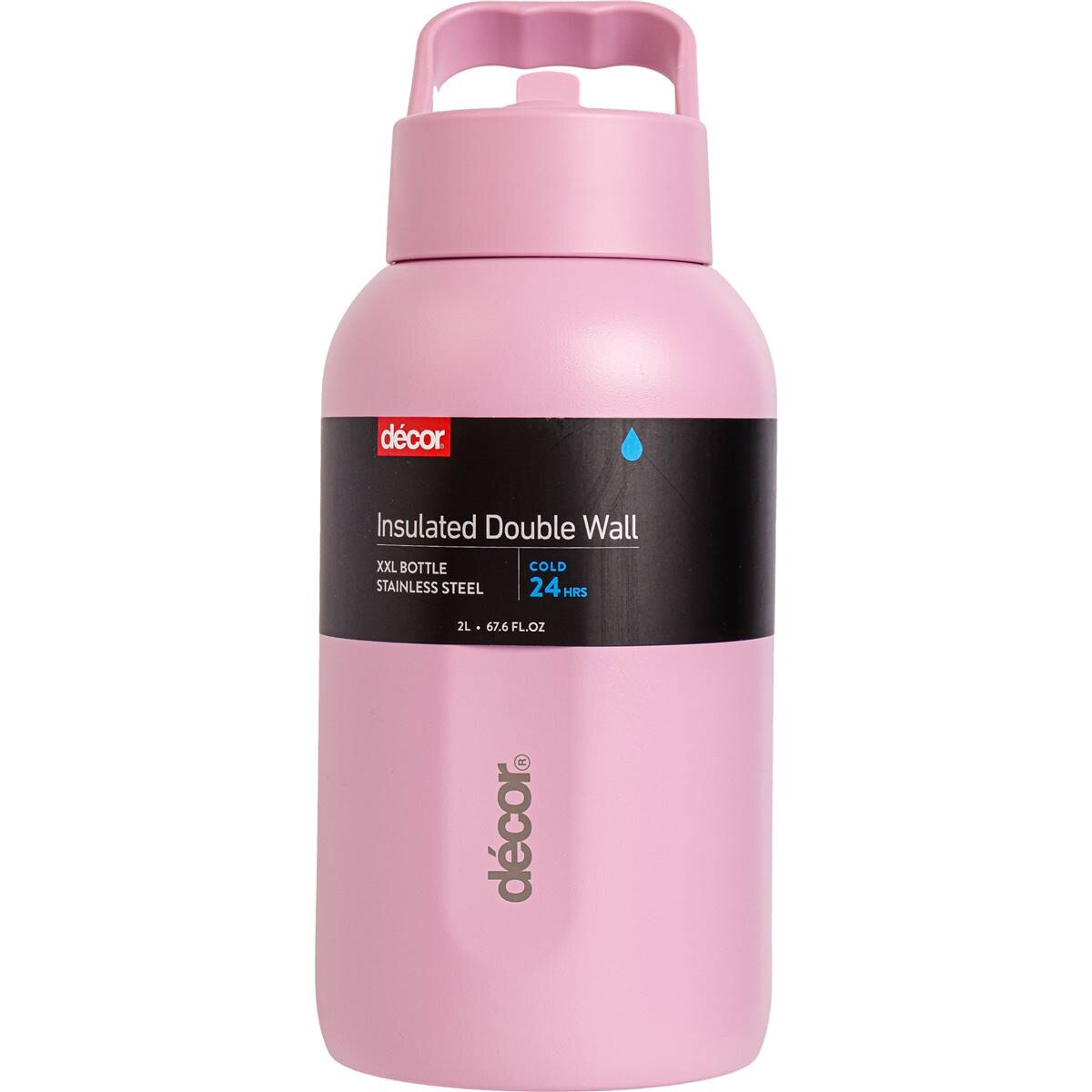 Decor XXL Insulated Stainless Steel Water Drink Bottle 2L Assorted each
