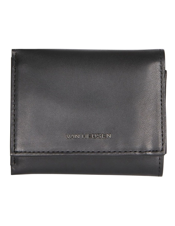 Trifold Wallet with ID Window in Black