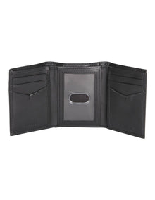 Trifold Wallet with ID Window in Black