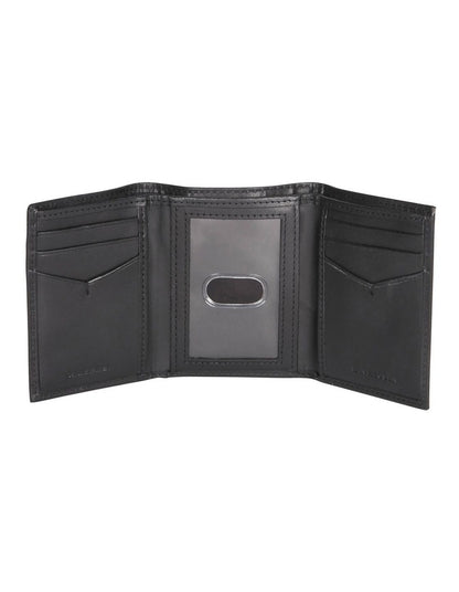 Trifold Wallet with ID Window in Black