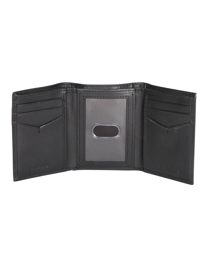 Trifold Wallet with ID Window in Black
