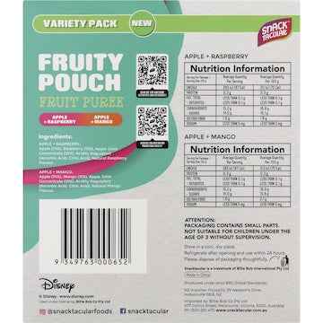 Fruit Puree Pouches Variety Pack, 90g, 5-Pack