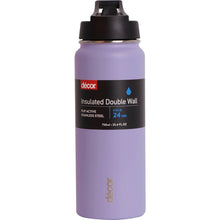 Decor Flip Active Double Wall Water Drink Bottle 750mL Assorted each