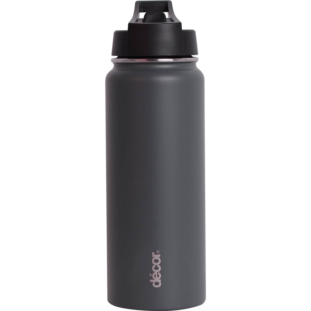 Decor Flip Active Double Wall Water Drink Bottle 750mL Assorted each