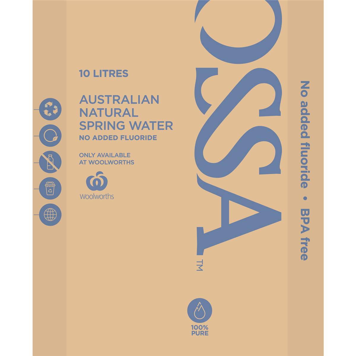 Mt Ossa Australian Natural Spring Water 10L