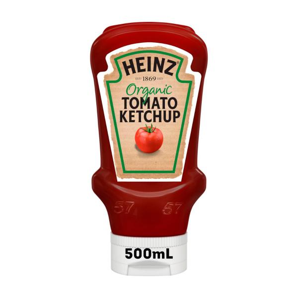 HEINZ ORGANIC KETCHUP TOMATO SAUCE 500ML