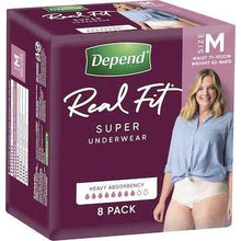 Depend Real Fit Super Incontinence Underwear For Women Medium 8 pack