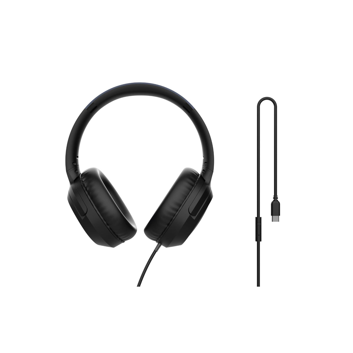 XCD Wired USB-C Over-Ear Headphones (Black)