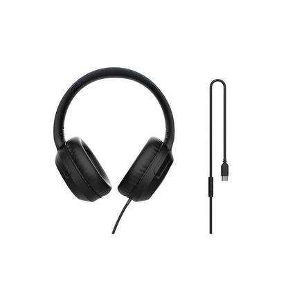 XCD Wired USB-C Over-Ear Headphones (Black)