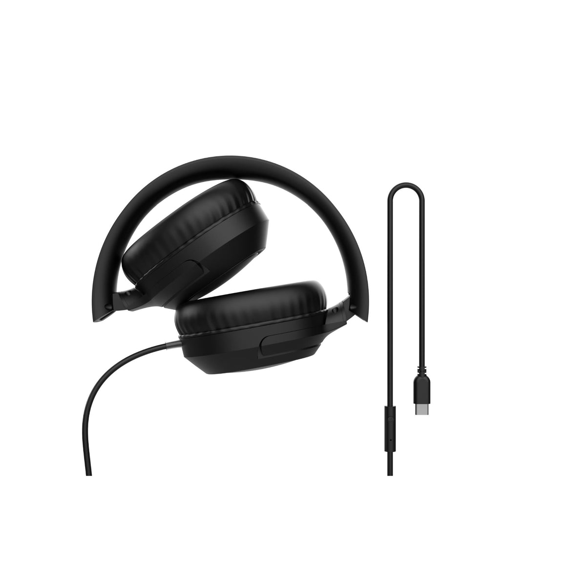 XCD Wired USB-C Over-Ear Headphones (Black)
