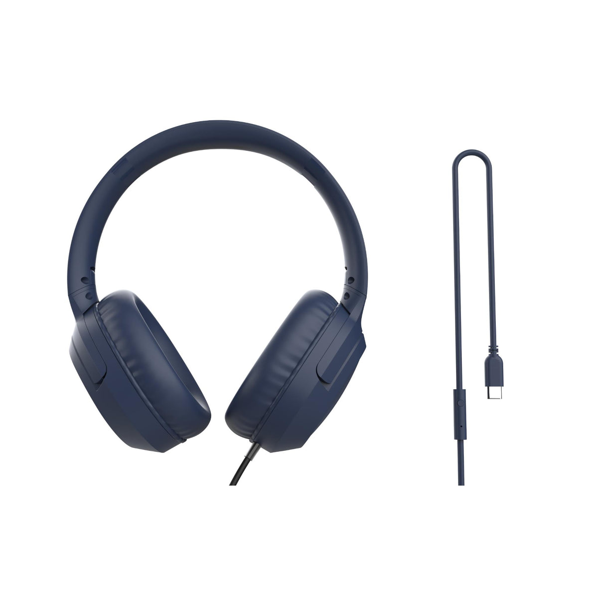 XCD Wired USB-C Over-Ear Headphones (Navy)