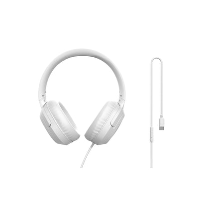 XCD Wired USB-C Over-Ear Headphones (White)