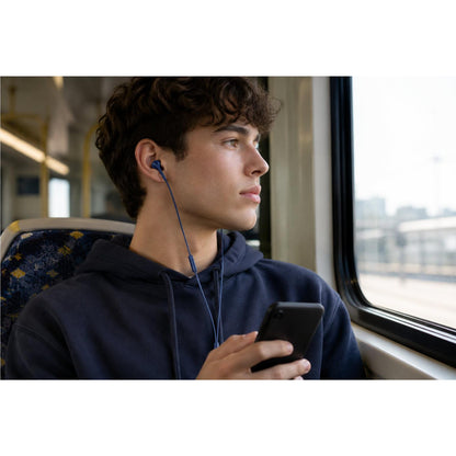 XCD Wired USB-C Semi-In-Ear Headphones (Navy)