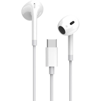 XCD Wired USB-C Semi-In-Ear Headphones (White)