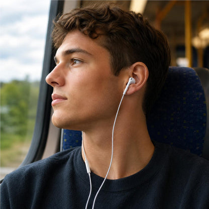 XCD Wired USB-C Semi-In-Ear Headphones (White)