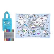 World Map Tablecloth Placemat to Go by Eat Sleep Doodle Art and Craft for Kids Travel Toys 3yrs+