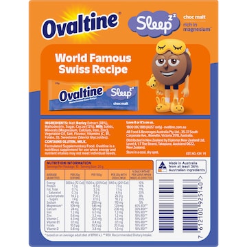 Ovaltine Sleep Calming Chocolate Drink Sachets 10 pack