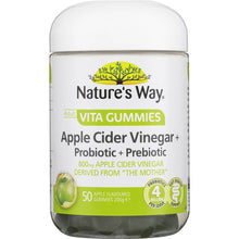 Nature's Way Adult Vita Gummies Apple Cider Vinegar Probiotic Prebiotic 50 pack