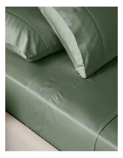 Diana 400TC Egyptian Cotton Sateen Fitted Sheet in Sage