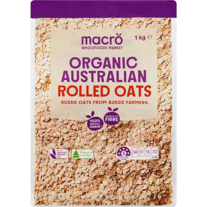 Macro Organic Australian Rolled Oats 1kg