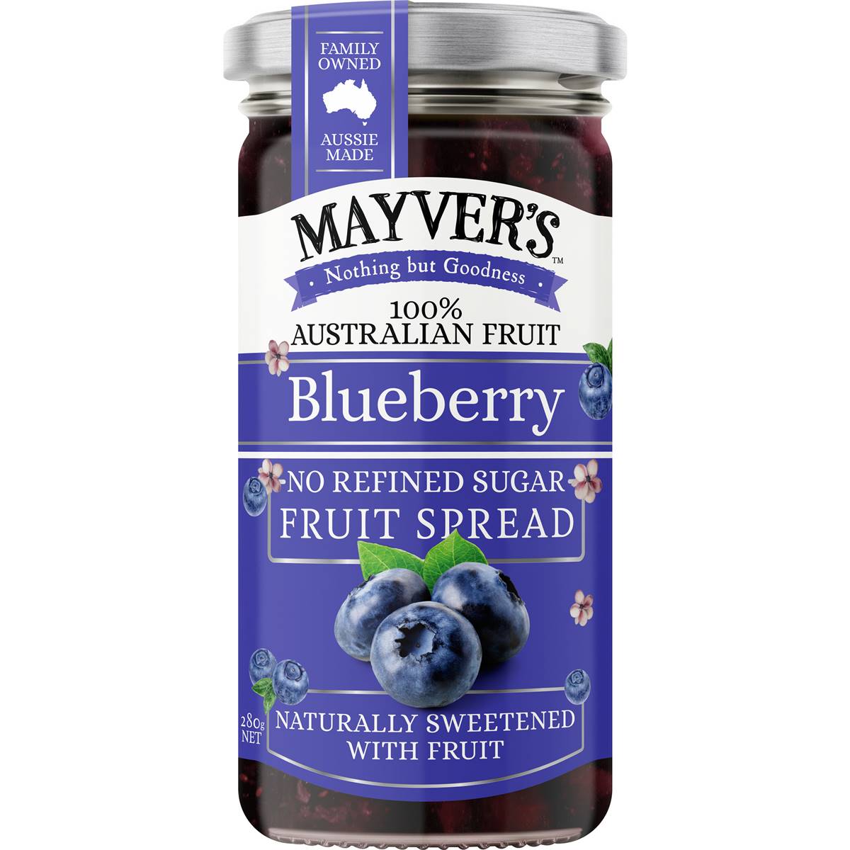 Mayver's Australian Blueberry Fruit Spread 280g