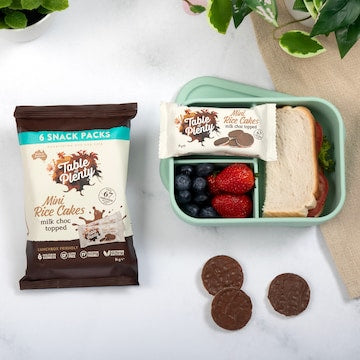 Table Of Plenty Mini Rice Cakes Milk Chocolate Snack Packs 6 pack