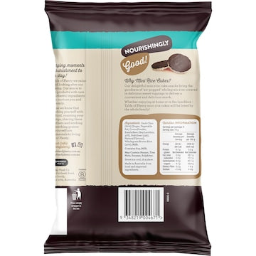 Table Of Plenty Mini Rice Cakes Dark Chocolate Snack Packs 6 pack