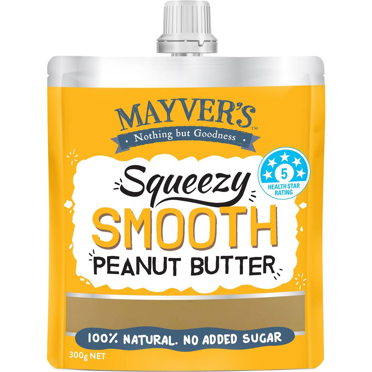 Mayver's Squeezy Smooth Peanut Butter 300g
