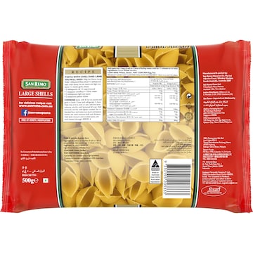San Remo Shells Large Pasta No 29 500g