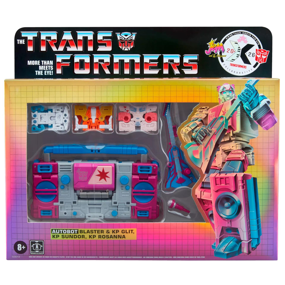 Transformers - Collaborative: Jem & the Holograms Autobot Blaster & KP Glit, KP Sundor, & KP Rosanna