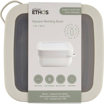 Urban Ethos Square Nesting 1.5L Bowl Assorted each