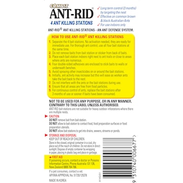 Combat Ant Rid Insect Control Baits 4 pack
