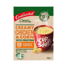 CONTINENTAL CAS CROUT Q2S:CREAMY CHICKEN CORN:.:60 GRAM