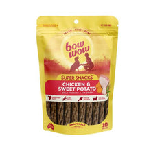 BOW WOW SUPER SNACKS STICKS DOG TREATS WITH CHICKEN & SWEET POTATO 10 PACK