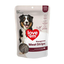 LOVE 'EM KANGAROO MEAT STRIPS DOG TREAT 50GRAM