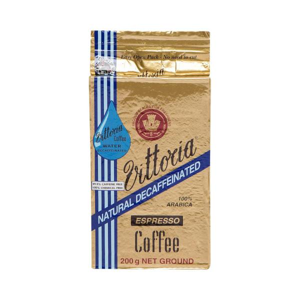 VITTORIA COFFEE GROUND:ESPRESSO DECAF:.:200 GRAM