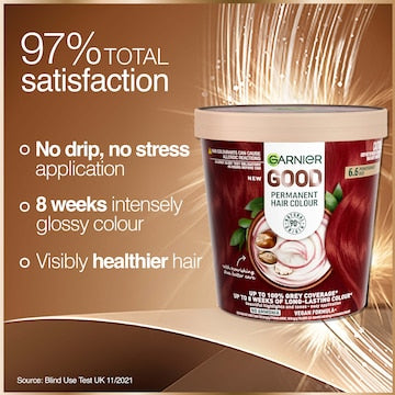 Garnier Good Permanent Hair Colour 6.6 Pomegranate Red each