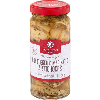 Sandhurst Quartered & Marinated Artichockes 250g