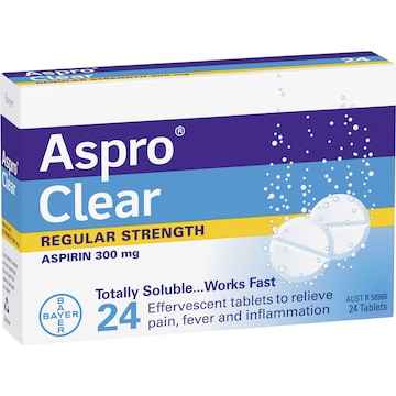 Aspro Clear Pain Relief Soluble Tablets 24 pack