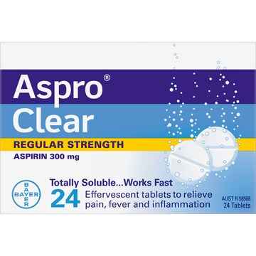 Aspro Clear Pain Relief Soluble Tablets 24 pack