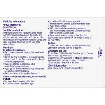 Aspro Clear Pain Relief Soluble Tablets 24 pack