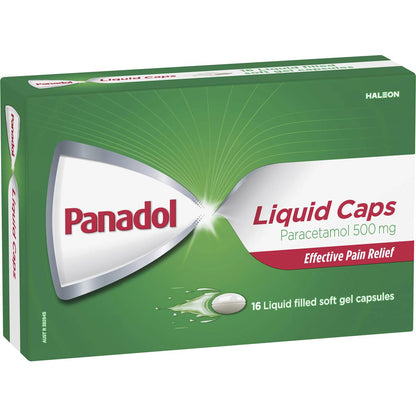 Panadol Liquid Capsules With Paracetamol 500mg 16 pack